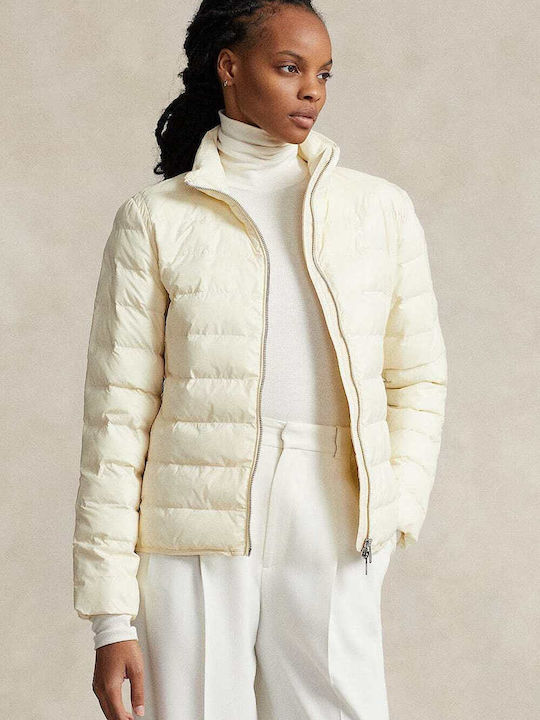 Ralph Lauren Women's Short Puffer Jacket Waterproof for Winter Beige  211908447003
