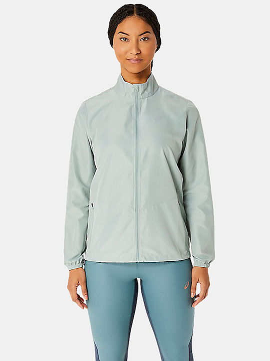 ASICS Women's Running Short Sports Jacket for Spring or Autumn Green