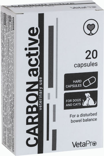 Vetapro CARBON ACTIVE Συμπλήρωμα Διατροφής Σκύλου σε Δισκία για Γαστρεντερικές Διαταραχές