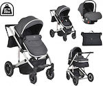 Moni Thira Verstellbar 3 in 1 Baby Kinderwagen Geeignet für Neugeborene Grey 10kg