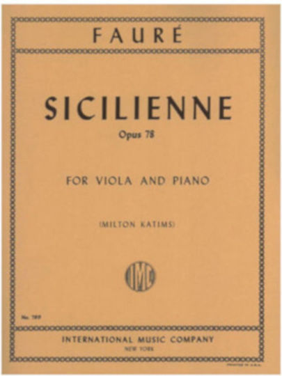 Idiotiki Ekdosi Faure - Sicilienne Op.78 Sheet Music for Piano / String Instruments
