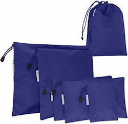 Navaris Fabric Bags Storage Case Blue 7pcs