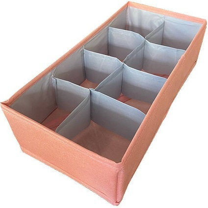 Sidirela Fabric Storage Case for Underwear in Pink Color 32x16x9cm 1pcs