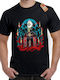Rock Deal Ghost T-shirt Μαύρο Βαμβακερό