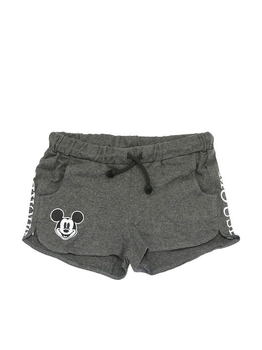 Șort/Salopetă Copii din Material Textil Mickey Mouse Gri închis