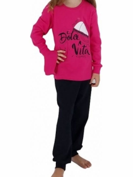 Happy Touch Pijama pentru copii De iarnă Fuchsia
