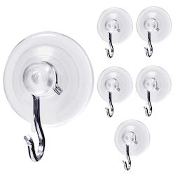 Hooks with suction cup 6pcs