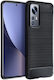 Carbon Fiber Back Cover Σιλικόνης Μαύρο (Redmi Note 12S)