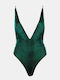 Luigi One-Piece Swimsuit with Open Back Green