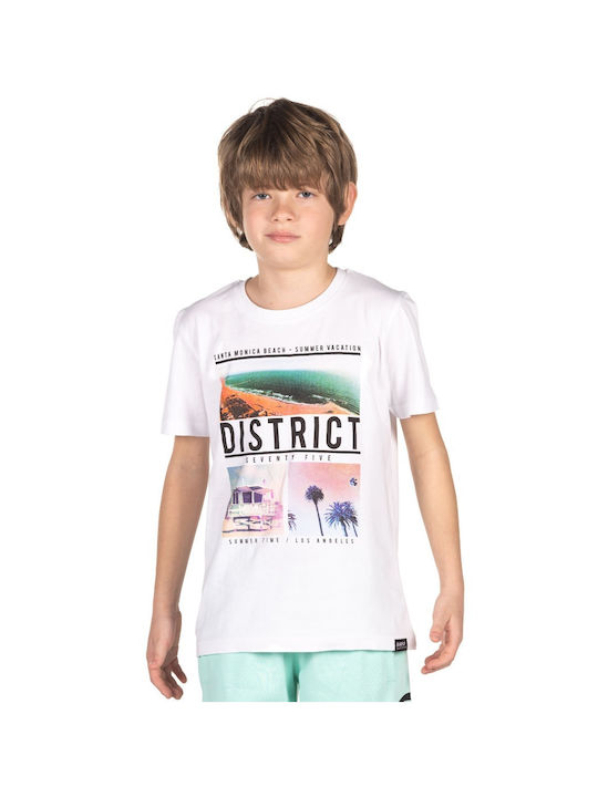 District75 Παιδικό T-shirt Λευκό