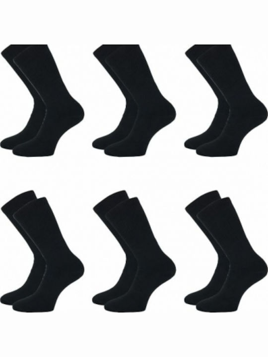 Prive Underwear Ανδρικές Μονόχρωμες Κάλτσες Μαύρες 6Pack