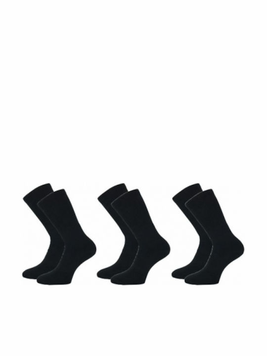 Prive Underwear Ανδρικές Μονόχρωμες Κάλτσες Μαύρες 3Pack