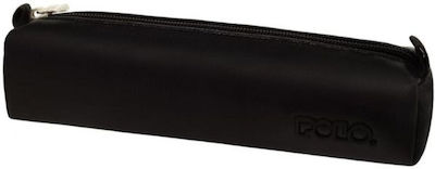 Polo Fabric Black Pencil Case with 1 Compartment