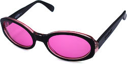 Swing Sunglasses Μαύρα with Acetate Frame & Pink Lens