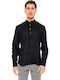 Long-sleeved Linen Shirt Black