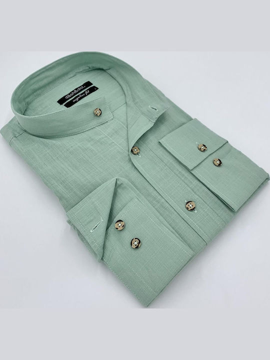 Dash&Dot Long-sleeved Cotton Shirt Polka Dot Green
