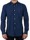 Barbour Men's Shirt Long Sleeve Cotton Blue