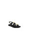 Oh My Sandals Women's Flat Sandals in Black Color