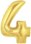 Balloon Foil Number 4 Gold 4 40cm