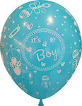Set of 15 Balloons Latex Blue Boy Birth Τυπωμένα αρκουδάκι 30cm