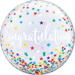 Μπαλόνι Bubble Jumbo Αποφοίτησης Στρογγυλό Πολύχρωμο 56εκ.