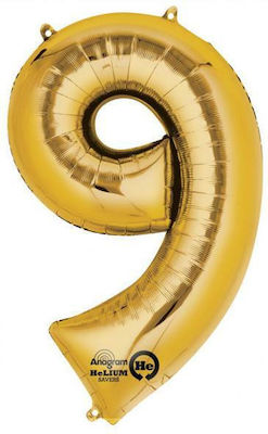 Balloon Foil Number 9 Gold 40cm