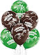 Set of 6 Balloons Latex Green 28cm