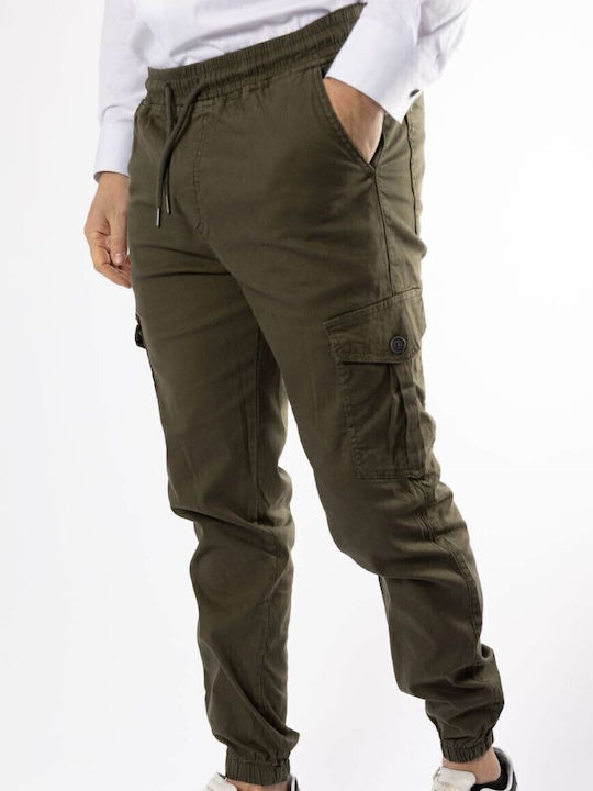 Hose Cargo Elastisch Khaki