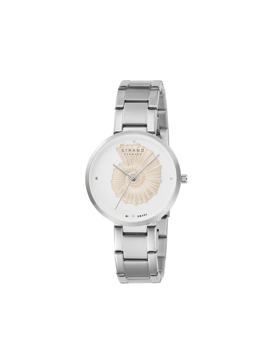 Strand by Obaku Uhr mit Silber Metallarmband