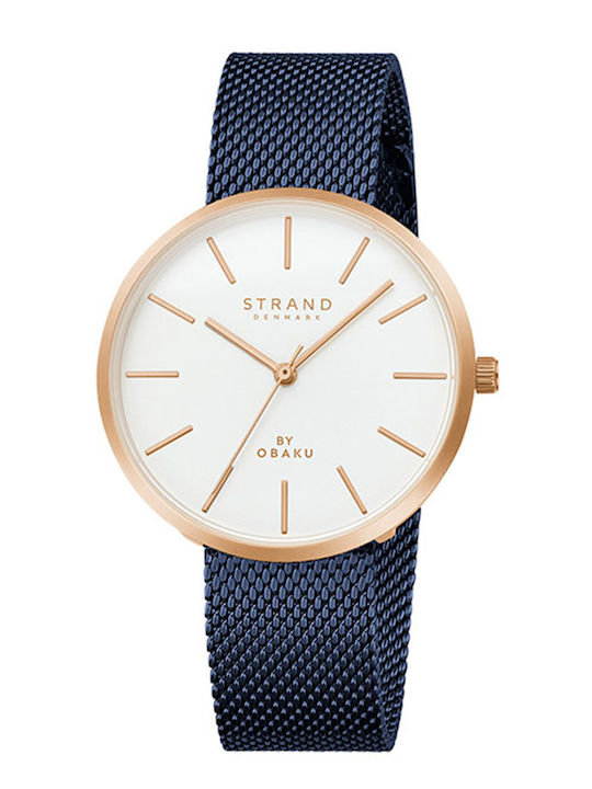 Strand by Obaku Women's Watch with Blue Metal Bracelet