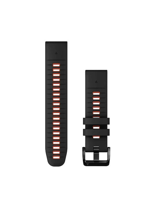 Garmin Quickfit 22 Λουράκι Σιλικόνης Black/Flam...