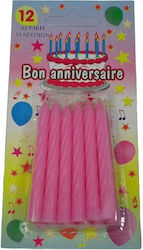 Birthday Candle Happy Birthday in Pink Color 12pcs 285597-285601