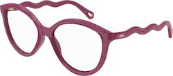 Chloe Plastic Eyeglass Frame Cat Eye Red CH0089...