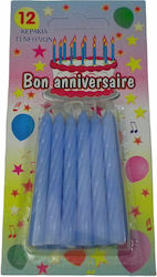 Birthday Candle Happy Birthday in Light Blue Color 12pcs 285597-285599