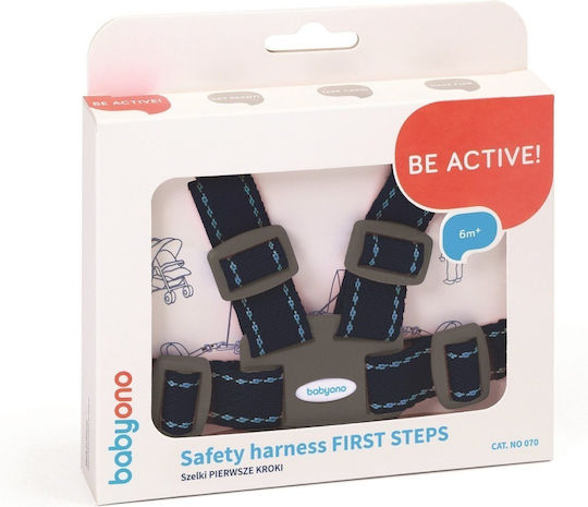 Babyono Fabric Walks Safety Harness Navy Blue