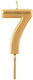 Caspari Birthday Candle Number "7" in Gold Color CA907G