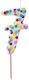 Ginger Ray Polka Dot Lumânare de Zi de Naștere Număr "7" Multicolor PM-974
