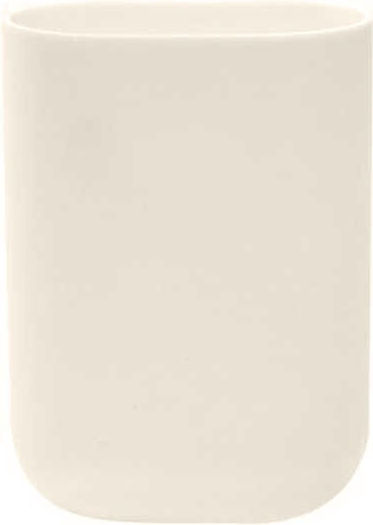 Plastic Pencil Holder in Beige Color 5x5x10cm 1 Piece