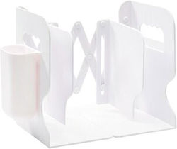 Plastic Bookend in White Color 49x19cm.