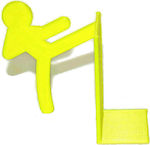 Plastic Bookend in Yellow Color 7.6x3.8x9cm.