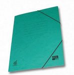 Folder Prespan with Rubber Band and Ears for Paper A4 Green