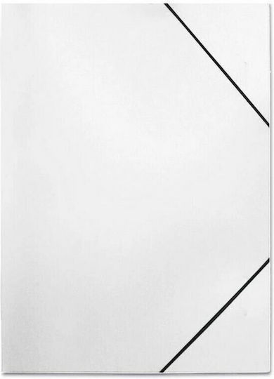 Capa Case Folder with Rubber Band and Ears for Paper A4 White