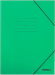 Φάκελος Πρεσπάν με Λάστιχο και Αυτιά για Χαρτί A4 Πράσινος