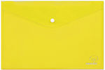 Transparent File Folder with Button for A5 Sheets Yellow