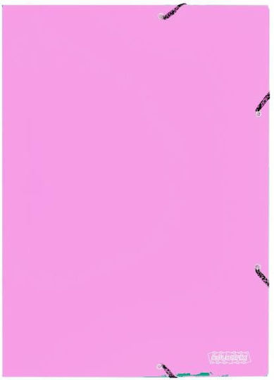 Colorfix Φάκελος με Λάστιχο και Αυτιά για Χαρτί A4 Ροζ