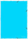 Colorfix Φάκελος Πρεσπάν με Λάστιχο και Αυτιά για Χαρτί A4 Γαλάζιος