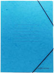 Archetypon Folder Prespan with Rubber Band and Ears for Paper A4 Light Blue