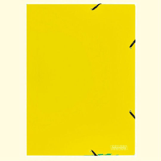 Colorfix Φάκελος Πρεσπάν με Λάστιχο και Αυτιά για Χαρτί A4 Κίτρινος