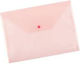 Economix Folder Transparent with Button for Paper A4 Red
