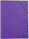 Logigraf Folder Prespan with Rubber Band and Ears for Paper A4 Purple 10pcs